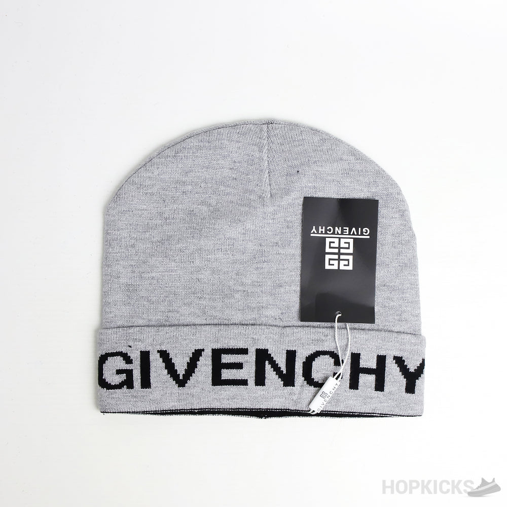 Givenchy Black Logo Grey Beanie