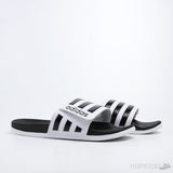 Adilette Core White Black Stripes Slides - Photo 8