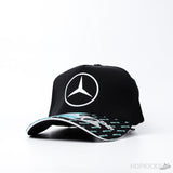 Mercedes White Embroidered Logo Black Cap - Photo 1