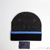LV Monogram Blue Grey Beanie - Photo 2