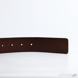 GG Gold Logo Buckle Leather Brown Belt - Photo 3