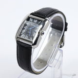 Timdors Classic Silver Rectangular Black Dial Dress Watch - Photo 2