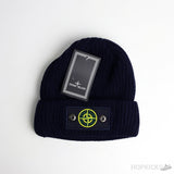 Stone Island Badge Woolen Beanie Blue - Photo 1