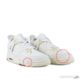 Levi's x Air Jordan 4 Retro 'White Denim' (Premium Plus Batch) (Yellow Spots) - Photo 3