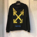 OFF-WHITE FIRE TAPE ZIPPER HOODIE [ TOP MATERIALS ] - Photo 2