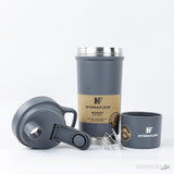 Hydraflow 32oz Insulated Protein Shaker Bottle Gray - Photo 2