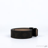LV Silver Buckle Brown Pattern Belt - Photo 2