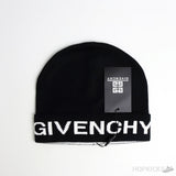 Givenchy White Logo Black Beanie - Photo 1