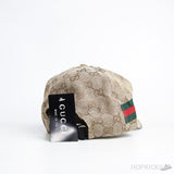Gucci Cotton GG Web Stripe Beige Cap - Photo 2