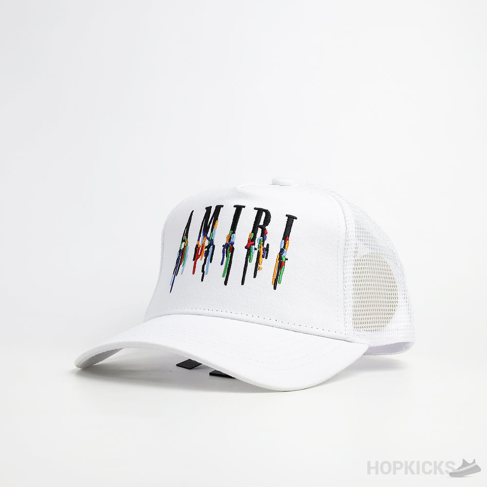 Amiri Paint Drip Logo White Cap