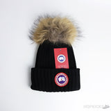 Canadian Black Beanie With Pom Pom - Photo 1