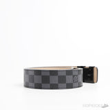 L*V Initiales Damier Graphite Black Grey Belt - Photo 2