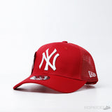 NY Baseball Trucker Red Cap - Photo 1