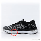 ASICS Gel Nimbus 22 Black White (Premium Batch) (Sole defect) - Photo 2