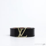 L*V Mini Gold Initials Black Belt - Photo 1