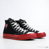 Converse Chuck Taylor All-Star 70 Hi Comme des Garcons PLAY Black Red Midsole - Photo 5