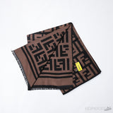 Fendi Scarf Silk and Wool Tan Brown - Photo 1