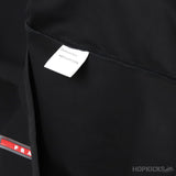 Prada Triangle Logo Black Polo Shirt - Photo 3
