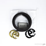 Gucci GG Golden Buckle Dark Brown Belt - Photo 2