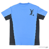 Lv Logo Printed Blue Black T-Shirt (Imported Premium Finish) - Photo 2