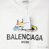B*lenciaga Mode White T-Shirt - Photo 3