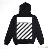 OFF-WHITE Printed Logo Cotton Hoodie Black - Photo 1