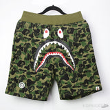 Bape Big ABC Camo Shark Sweat Shorts Green - Photo 1