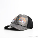 Gucci Tigers Print GG Supreme Baseball Grey Cap - Photo 1