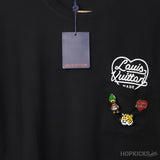L*V Made Front Pocket Badges Black T-Shirt - Photo 3