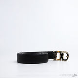 F*rragamo Gancini Gold Logo Buckle Leather Belt - Photo 2