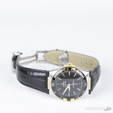 Luxury Watch Omega Constellation Co-Axial Black Dial Black Leather Swiss Automatic Watch - Photo 4