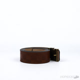 LV Golden Buckle Brown Square Pattern Belt - Photo 2