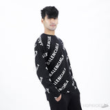 Balenciaga Allover Logo Sweater in Black and White Wool Knit (High End Batch) - Photo 6