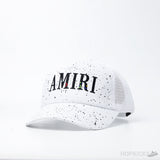 Amiri Paint Splatter Baseball White Cap - Photo 1