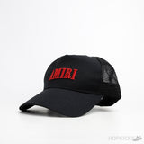 Amiri Red Logo Embroidered Black Cap - Photo 1