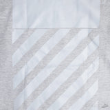 Off-White Virgil Abloh Melange Gray Diag Tab Hoodie - Photo 3