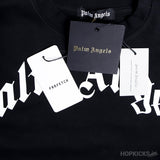 Palm Angels Curved Logo Black Sweatshirt - Photo 4