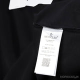 Moncler Collar Logo Black T-Shirt - Photo 5
