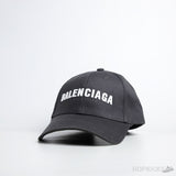 Bale*ciaga White Logo Black Cap - Photo 1
