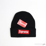 Supreme New Era Box Red Logo Black Beanie - Photo 1