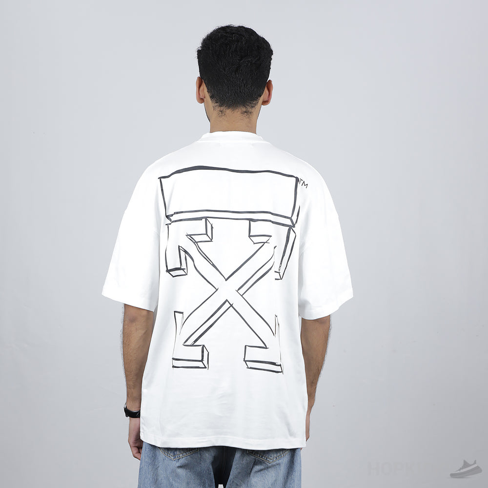 Off White Little Girl Embroidery T-Shirt (Economy Batch)