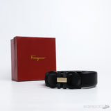F*rragamo Gancini Buckle Black Gold Belt - Photo 4