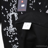L*V Spread Embroidery Black T-Shirt - Photo 4