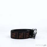 Fendi Silver F Black Belt - Photo 2