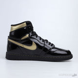 Air Jordan 1 High Patent Black Metallic Gold (Dot Perfect) - Photo 6
