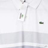 Lacoste White Blue and Grey T-Shirt - Photo 3
