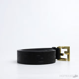 F*ndi Black FF Buckle Gold Belt - Photo 2