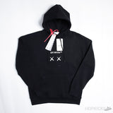 OFF-White Jordan 1 "UNC" Print Black Hoodie - Photo 2