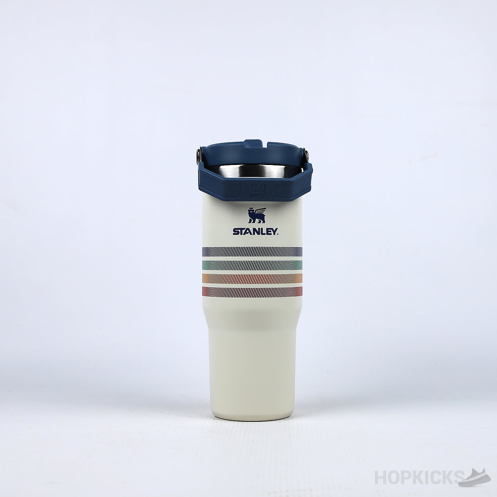 Classic Iceflow Flip Straw Tumbler Cream Strip (887mL) (Premium Batch)