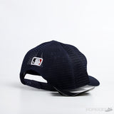 NY New Era Black White Logo Navy Trucker Cap - Photo 2